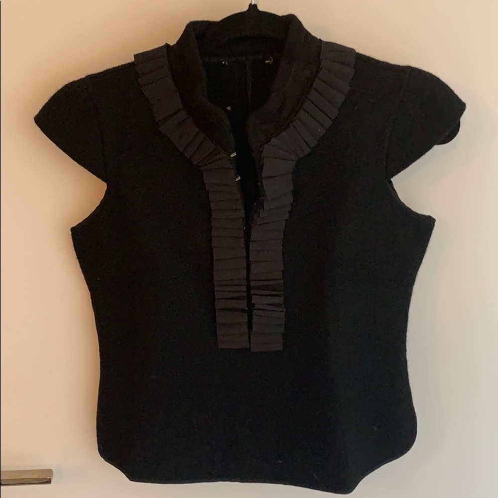 No label designer wool/silk sweater top